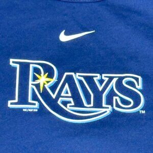 Nike Dri Fit Tampa Bay Rays Baseball Team Logo Graphic Performance Tee Xxl shirt